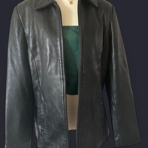 Vintage Liz Claiborne Black Leather Jacket